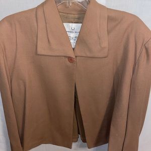 Alfred Sung Blazer Women’s Size 14 Brown Long Sleeve One Button